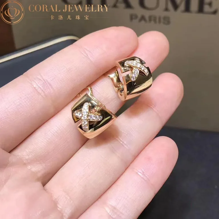 Chaumet Jeux de Liens 081146 Croises Earrings Rose Gold 5