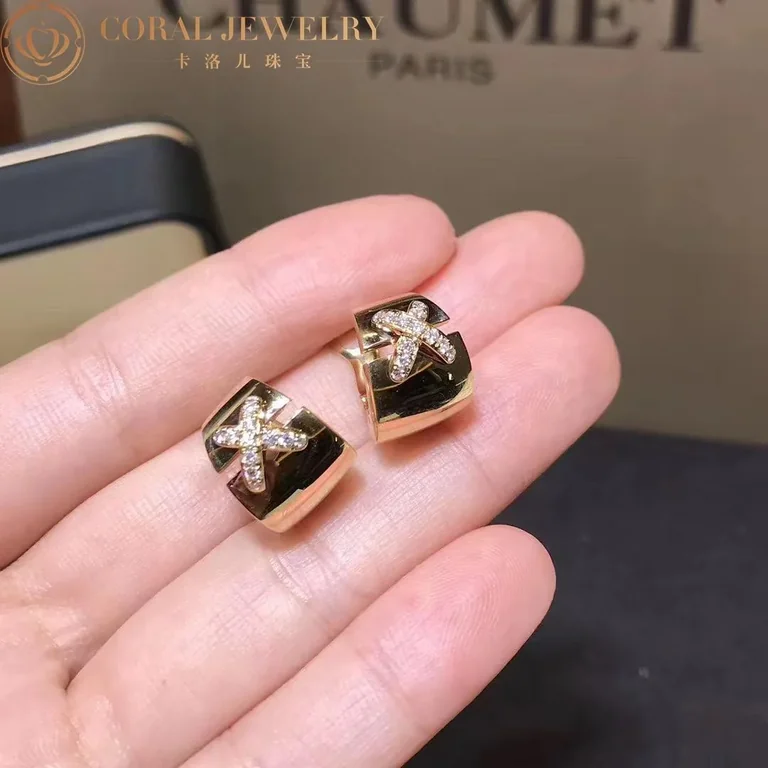 Chaumet Jeux de Liens 081146 Croises Earrings Rose Gold 4