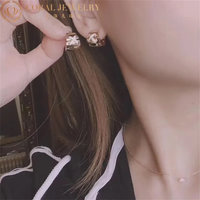 Chaumet Jeux de Liens 081146 Croises Earrings Rose Gold 2