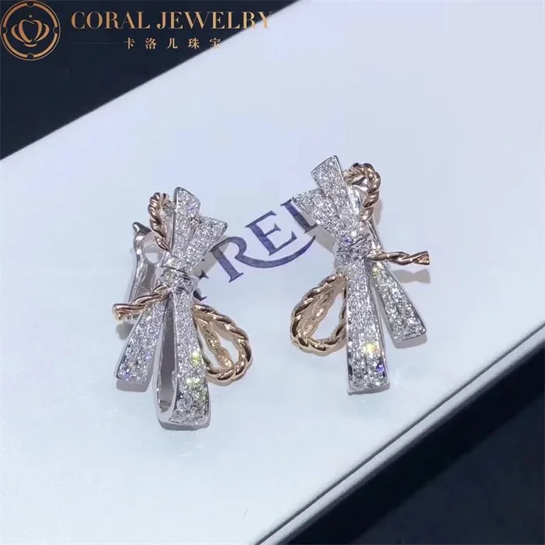 Chaumet Insolence Earrings 082959 White Gold Rose Gold Diamonds 12