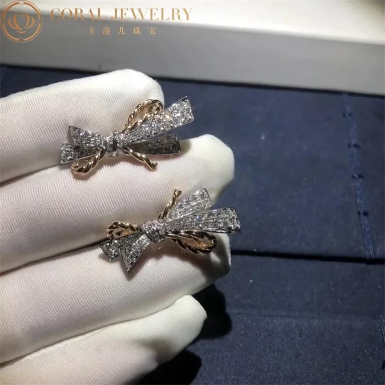Chaumet Insolence Earrings 082959 White Gold Rose Gold Diamonds 4