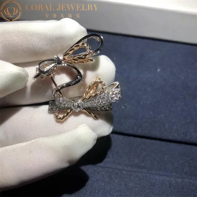 Chaumet Insolence Earrings 082959 White Gold Rose Gold Diamonds 3
