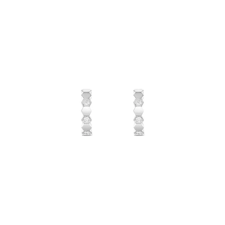 Chaumet 085271 Bee My Love Hoop Earrings White Gold Diamonds 1