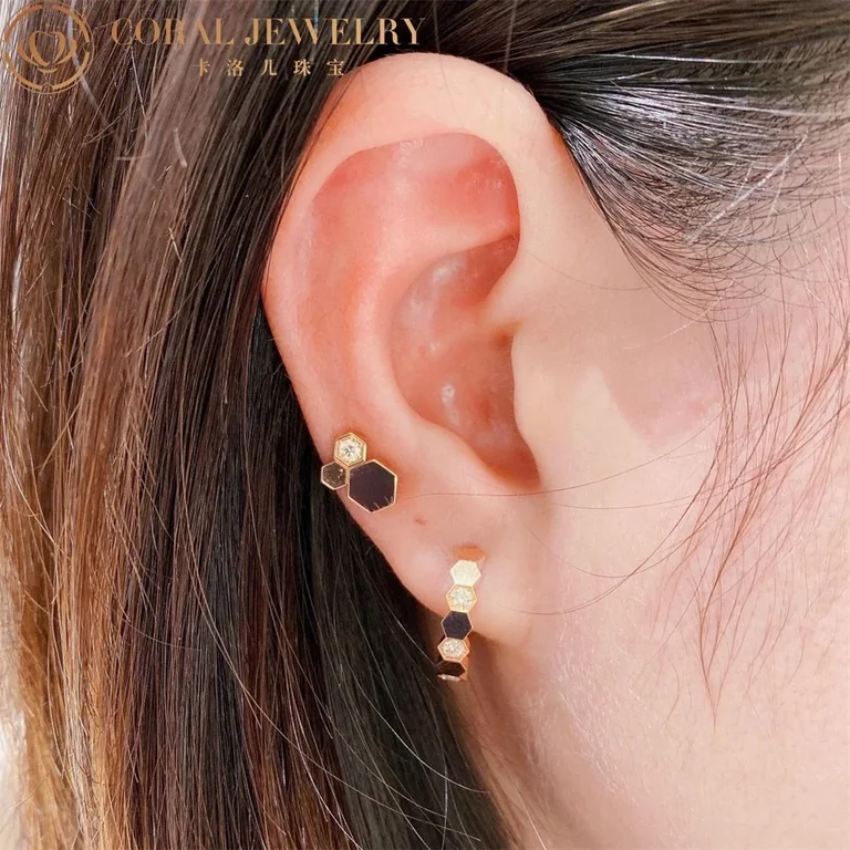 Chaumet 085271 Bee My Love Hoop Earrings White Gold Diamonds 5