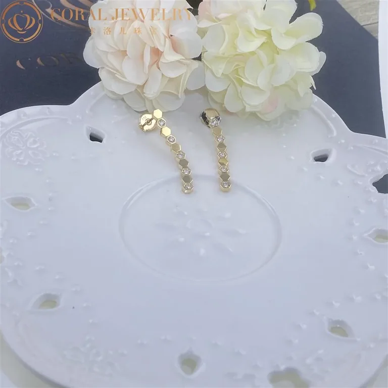 Chaumet Bee My Love Earrings Yellow gold diamonds 083993 9