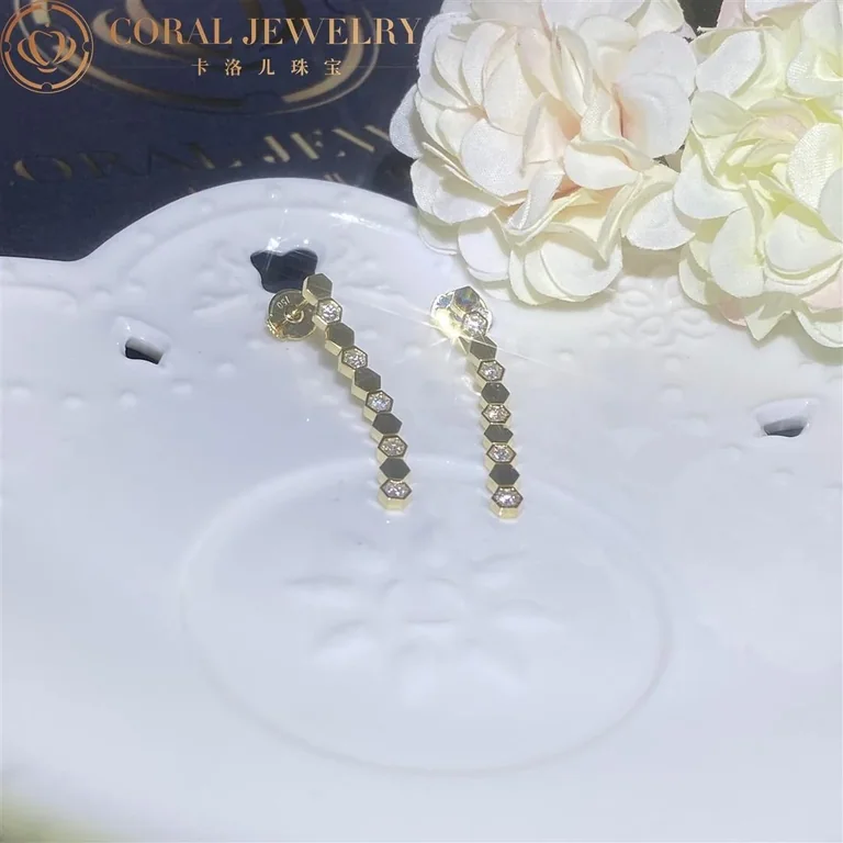 Chaumet Bee My Love Earrings Yellow gold diamonds 083993 7