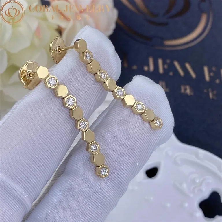 Chaumet Bee My Love Earrings Yellow gold diamonds 083993 5