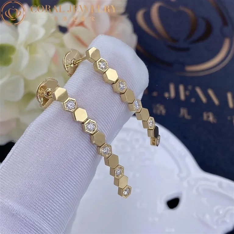Chaumet Bee My Love Earrings Yellow gold diamonds 083993 4