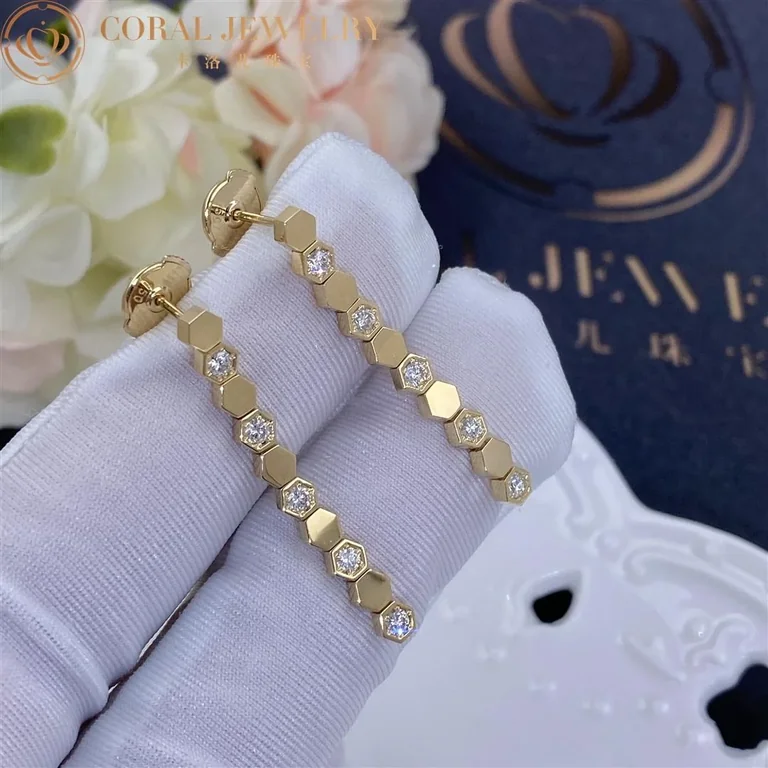 Chaumet Bee My Love Earrings Yellow gold diamonds 083993 3