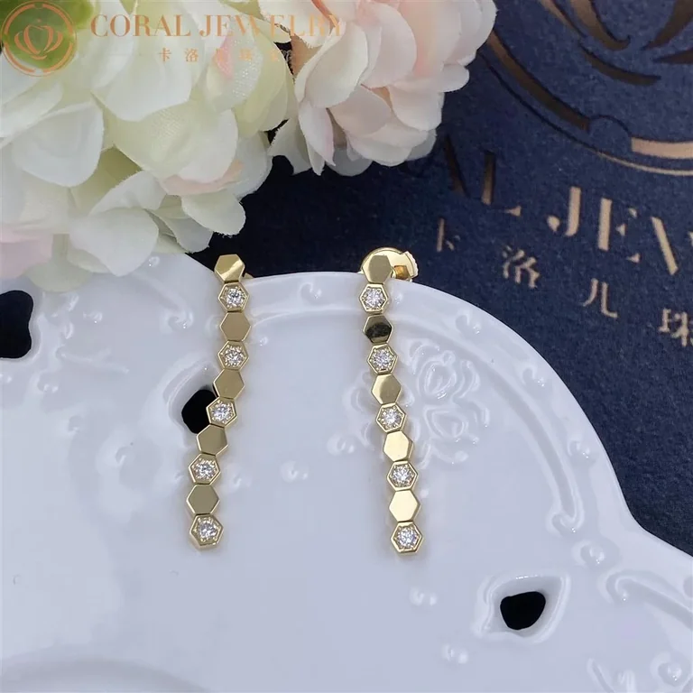Chaumet Bee My Love Earrings Yellow gold diamonds 083993 2