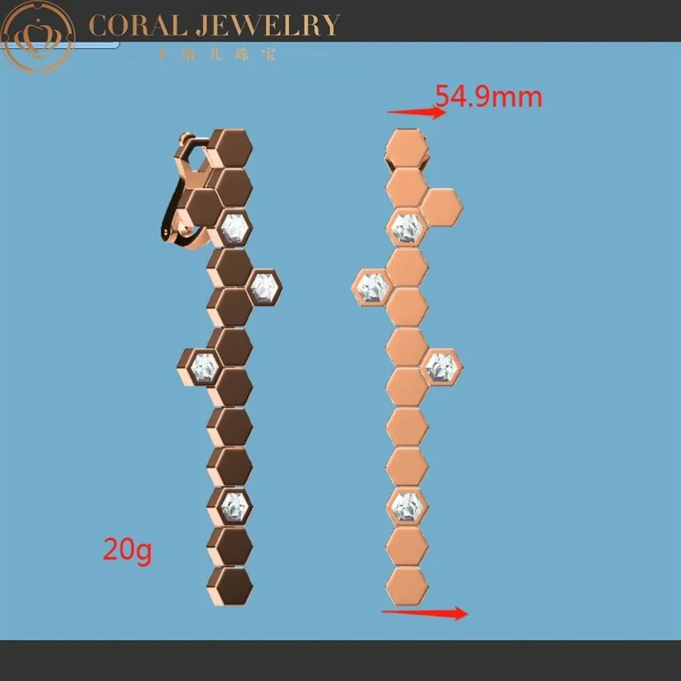 Chaumet Bee My Love Earrings 085090 Rose gold diamonds 2