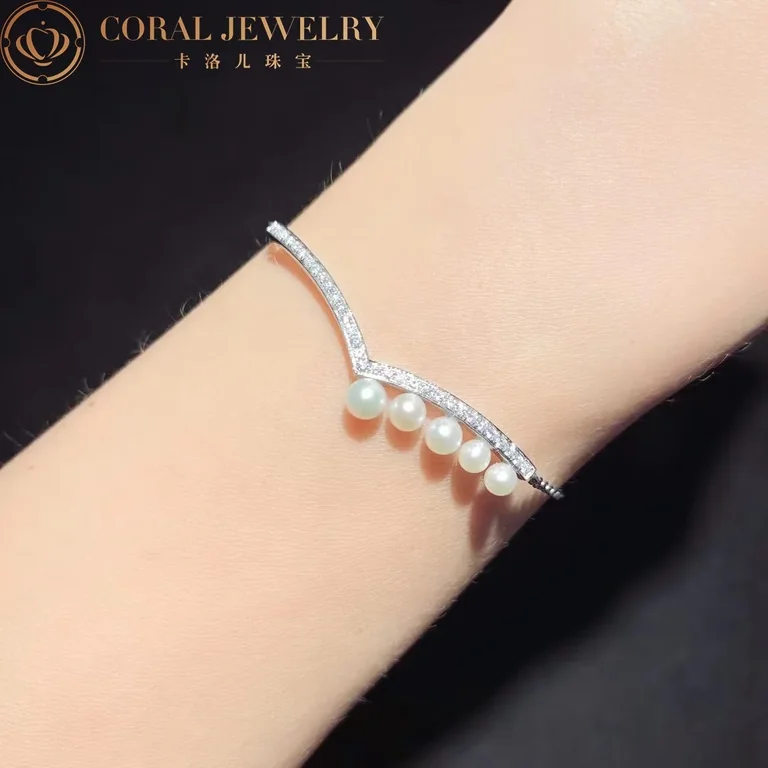 Chaumet Joséphine Aigrette Bracelet 083295 White Gold Pearls Diamonds 6