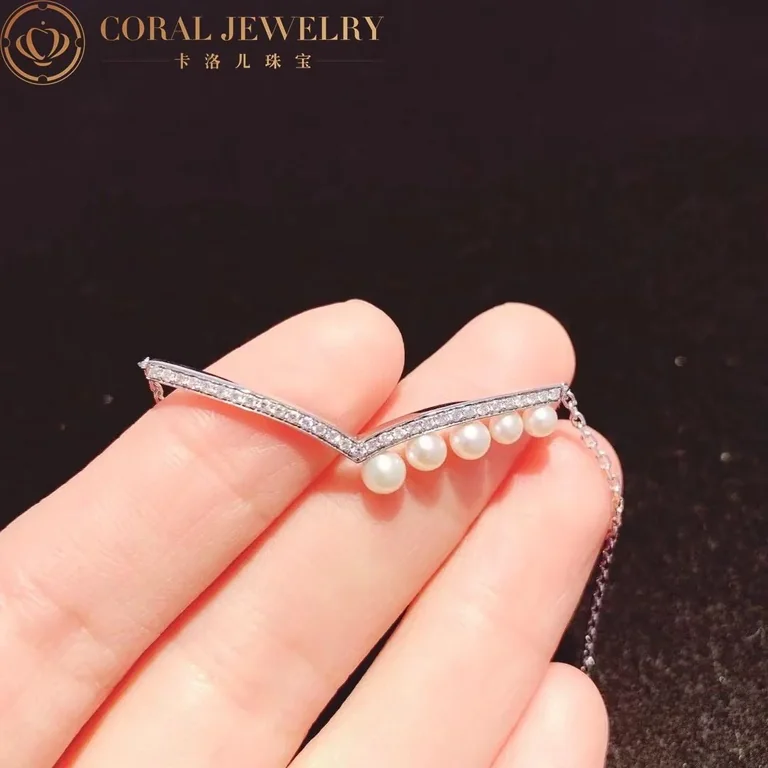 Chaumet Joséphine Aigrette Bracelet 083295 White Gold Pearls Diamonds 5