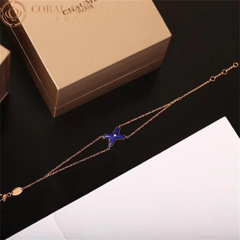 Chaumet Jeux De Liens Onyx Bracelet Rose Gold Lapis lazuli Diamond 085122 7