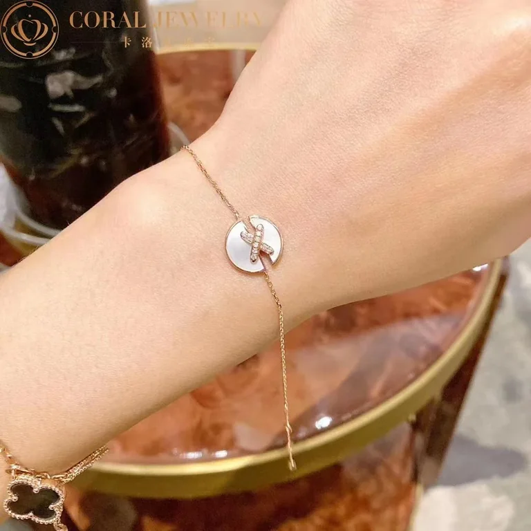 Chaumet Jeux De Liens Harmony 084231 Mother-of-pearl Bracelet Rose Gold Diamonds 5