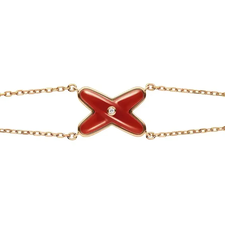 Chaumet 085123 Jeux De Liens Carnelian Bracelet Rose Gold Carnelian Diamond 1