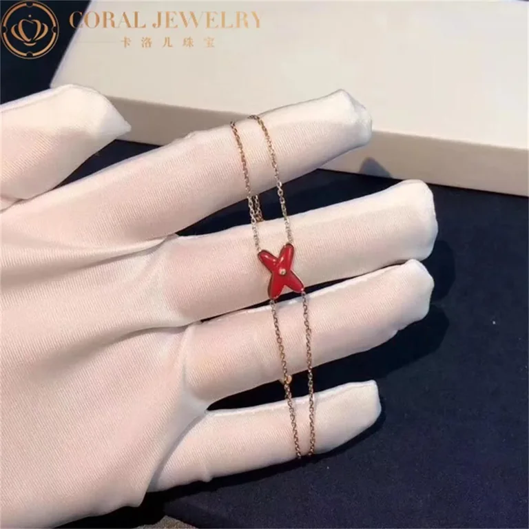 Chaumet 085123 Jeux De Liens Carnelian Bracelet Rose Gold Carnelian Diamond 5