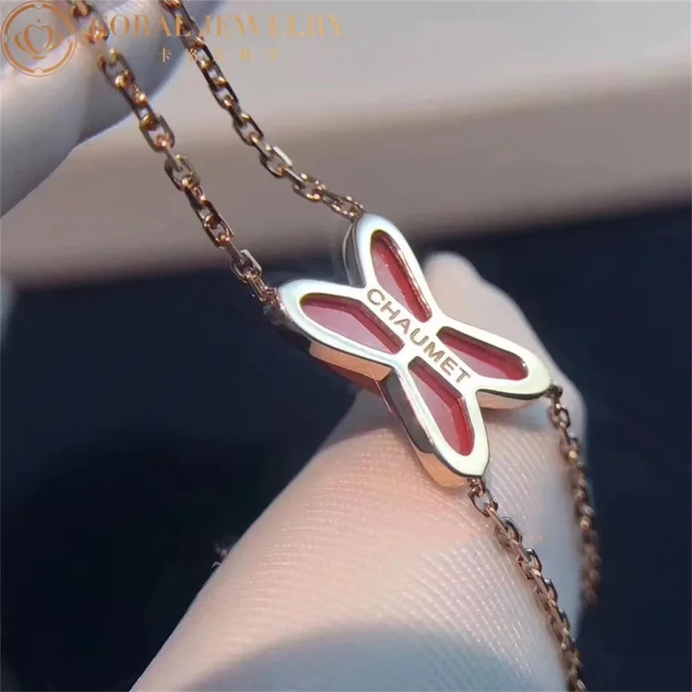 Chaumet 085123 Jeux De Liens Carnelian Bracelet Rose Gold Carnelian Diamond 2