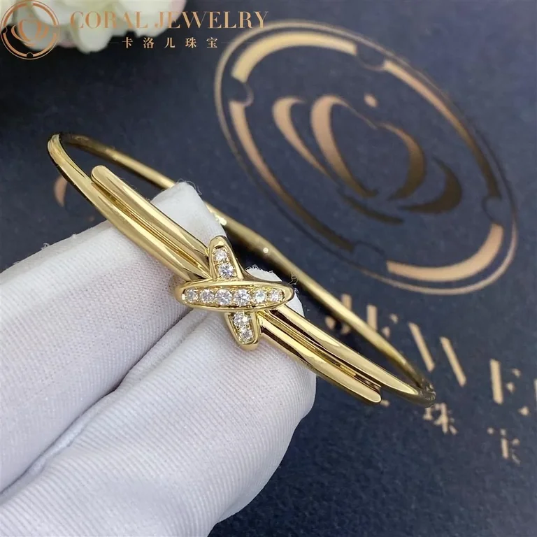 Chaumet 082180-yg Jeux De Liens Bracelet Yellow Gold Diamonds 4