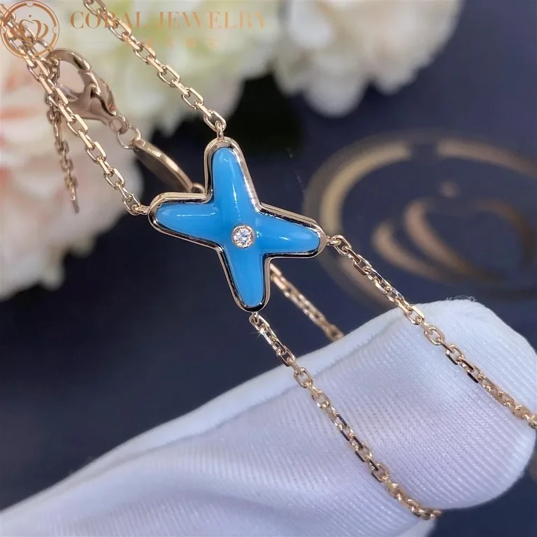Chaumet 082935 Jeux De Liens Bracelet Rose Gold Turquoise Diamond 3