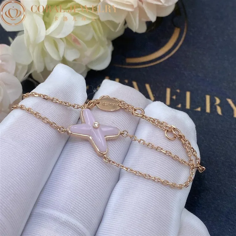 Chaumet Jeux De Liens Bracelet 083052 Rose Gold Pink Opal Diamond 2