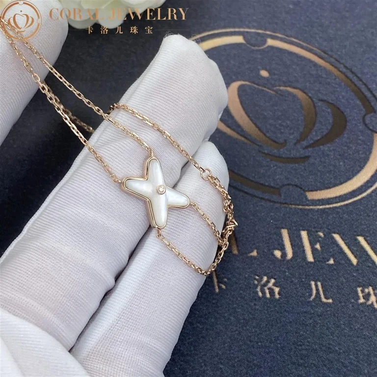 Chaumet 082933 Jeux De Liens Bracelet Rose Gold Mother-of-pearl Diamond 5