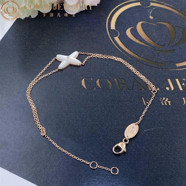 Chaumet 082933 Jeux De Liens Bracelet Rose Gold Mother-of-pearl Diamond 3
