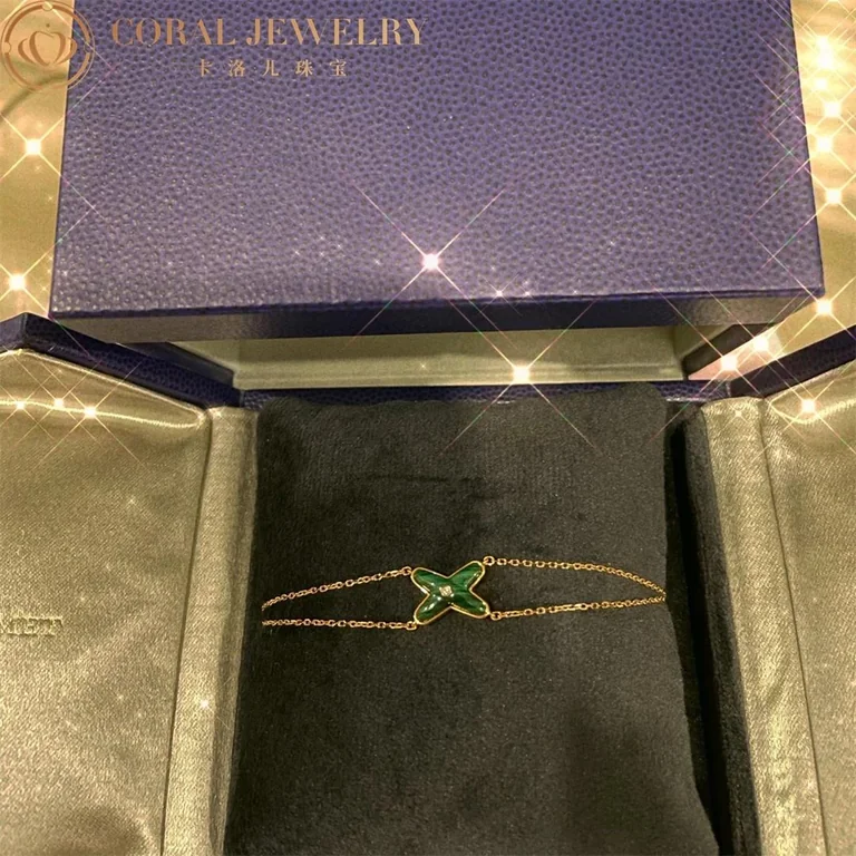 Chaumet 083974 Jeux De Liens Bracelet Rose Gold Malachite Diamond 6