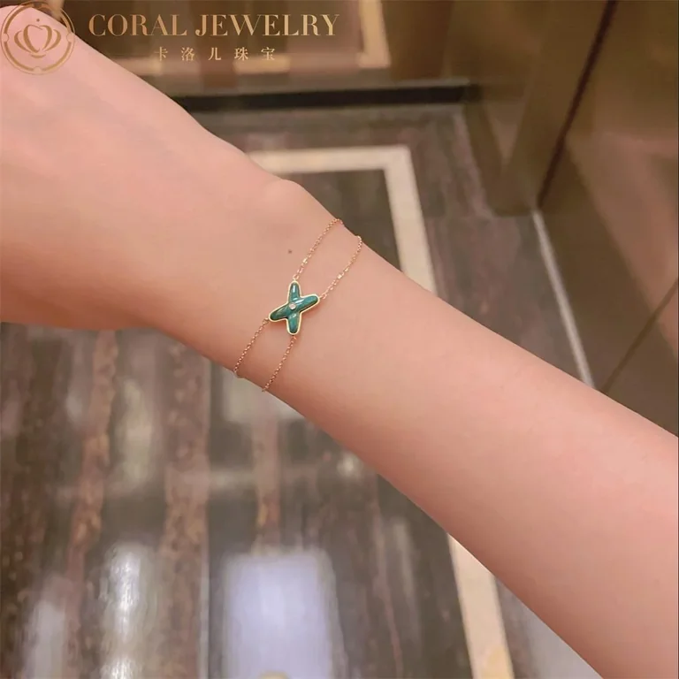Chaumet 083974 Jeux De Liens Bracelet Rose Gold Malachite Diamond 5