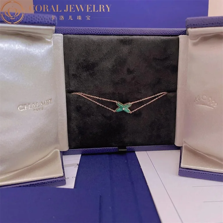 Chaumet 083974 Jeux De Liens Bracelet Rose Gold Malachite Diamond 3