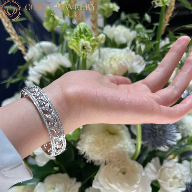 Chaumet 084314 Jardins Laurier Bracelet White Gold Diamonds 11