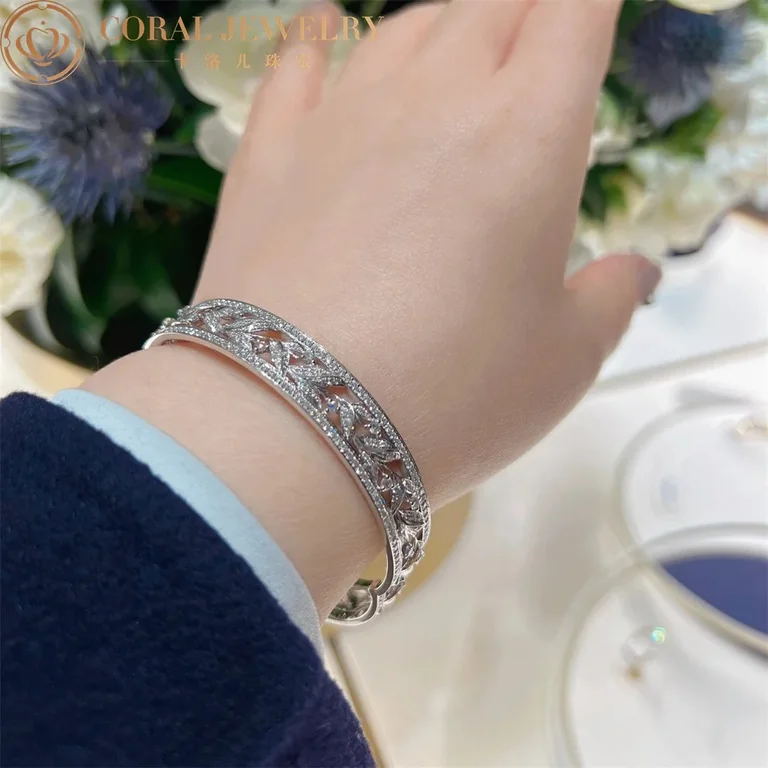 Chaumet 084314 Jardins Laurier Bracelet White Gold Diamonds 8