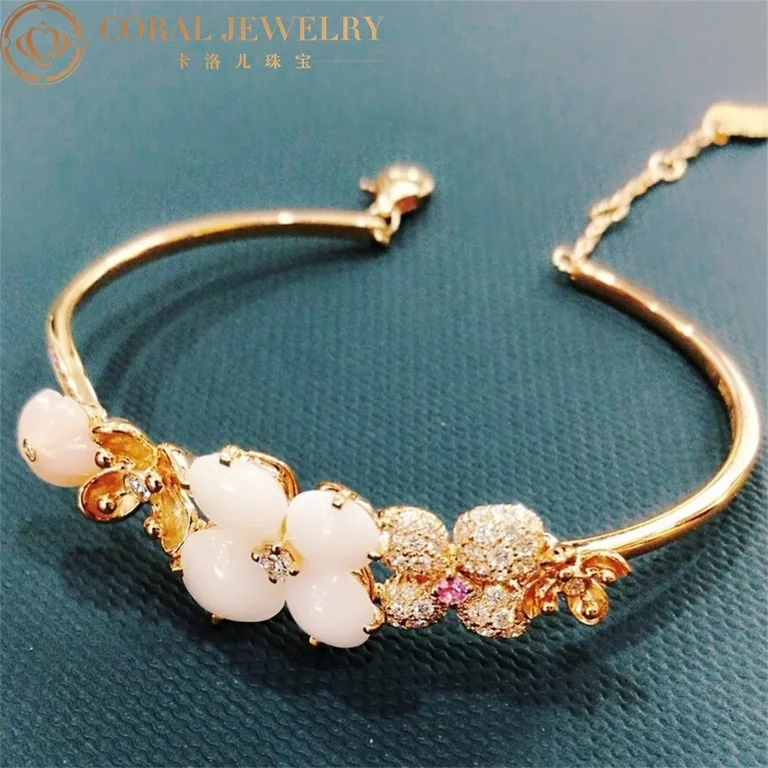 Chaumet Hortensia Bracelet 082789 18-kt Rose Gold Rose Sapphire and Diamonds 6