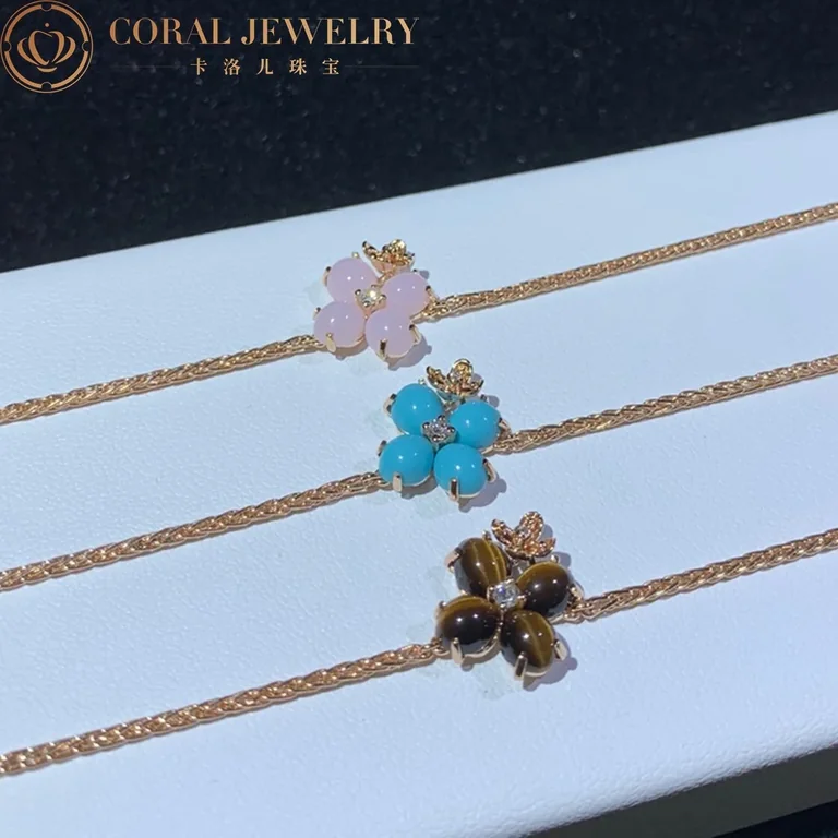 Chaumet 083537 Hortensia Aube Rosee Pink Gold Opal Diamond Bracelet 3