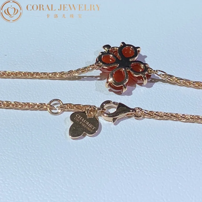 Chaumet Hortensia Aube Rosee 083532 Pink Gold Carnelian Diamond Bracelet 2