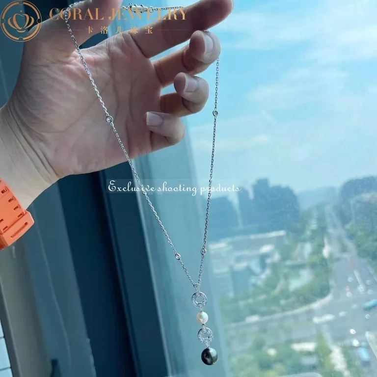 Cartier Panthère De Cartier Necklace Himalia Pearl Diamond Drop White Gold Necklace 5