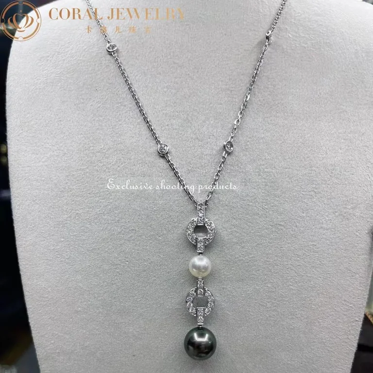 Cartier Panthère De Cartier Necklace Himalia Pearl Diamond Drop White Gold Necklace 2