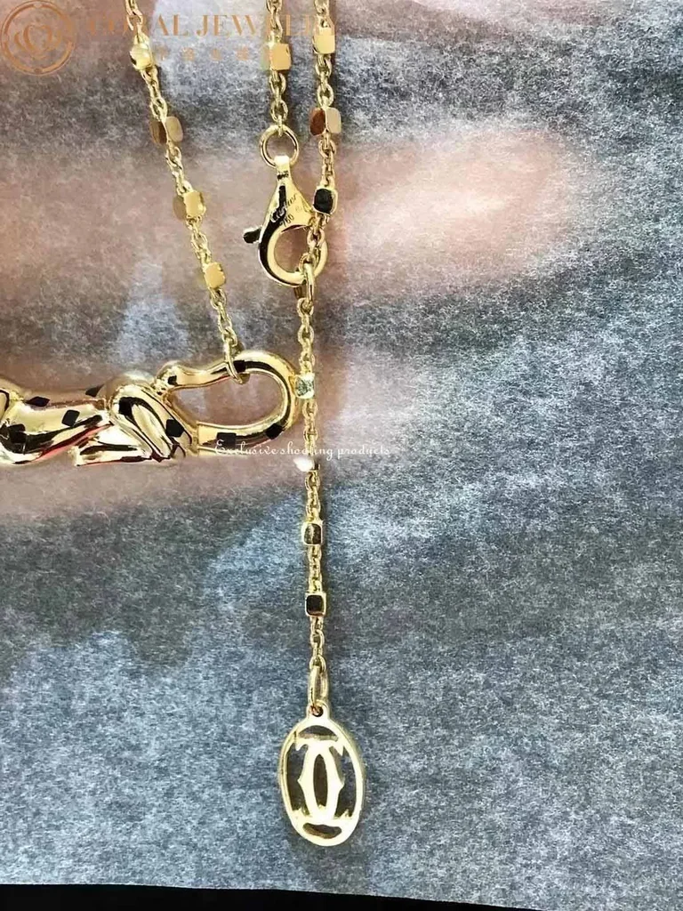 Cartier Panthère de B7224738 Cartier Necklace Yellow Gold Diamonds Tsavorite Onyx 10