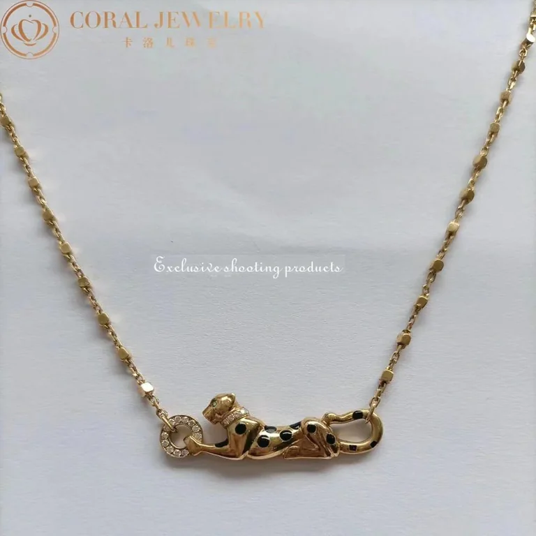Cartier Panthère de B7224738 Cartier Necklace Yellow Gold Diamonds Tsavorite Onyx 7