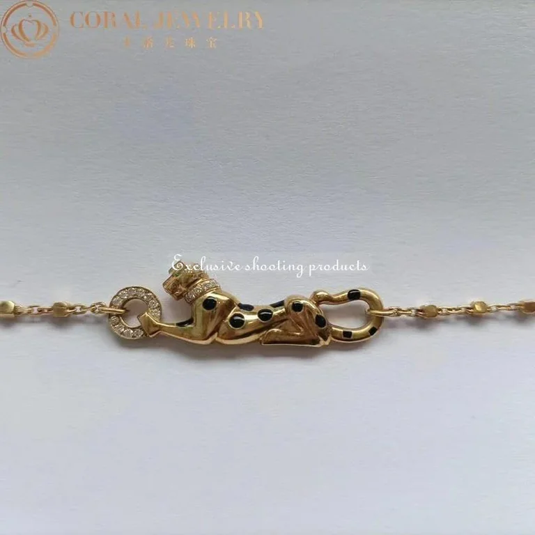 Cartier Panthère de B7224738 Cartier Necklace Yellow Gold Diamonds Tsavorite Onyx 6