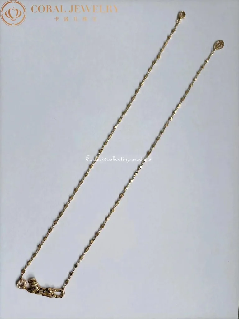 Cartier Panthère de B7224738 Cartier Necklace Yellow Gold Diamonds Tsavorite Onyx 3