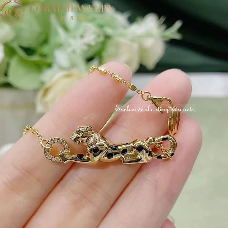 Cartier Panthère de B7224738 Cartier Necklace Yellow Gold Diamonds Tsavorite Onyx 2