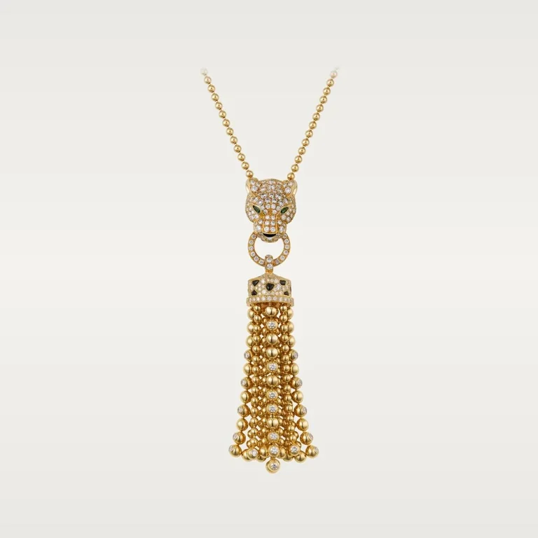 Cartier Panthère de N7424213 Cartier Necklace Yellow Gold Emeralds Onyx 2