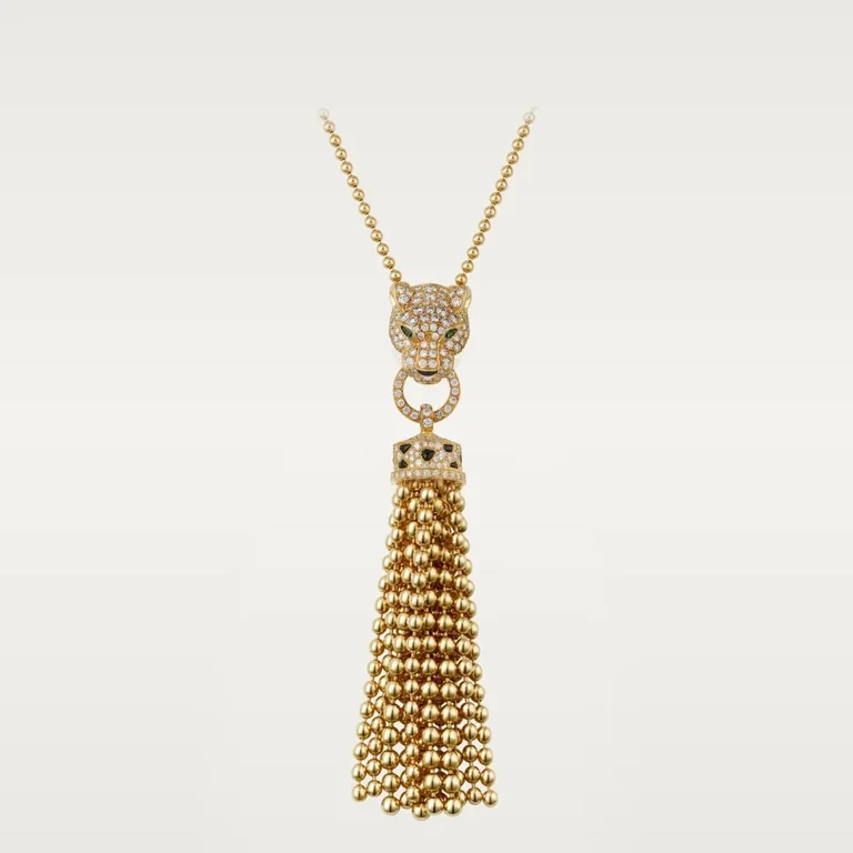 Cartier Panthère de N7424122 Cartier Necklace Yellow Gold Emeralds Onyx 1