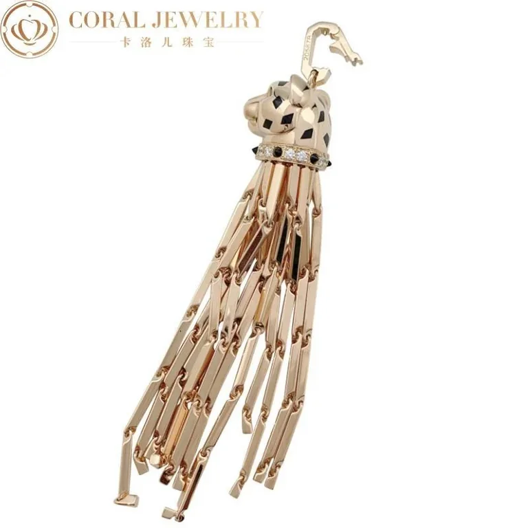 Cartier Panthère de N7051000 Cartier Necklace Yellow Gold Long Tassel Spotted Panthere Pendant 6
