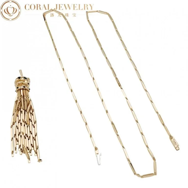 Cartier Panthère de N7051000 Cartier Necklace Yellow Gold Long Tassel Spotted Panthere Pendant 8