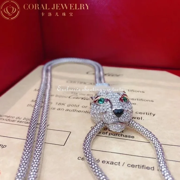 Cartier Panthère de N7408238 Cartier Necklace White Gold Pave Diamond 7