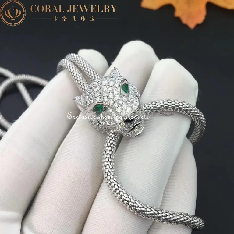 Cartier Panthère de N7408238 Cartier Necklace White Gold Pave Diamond 12