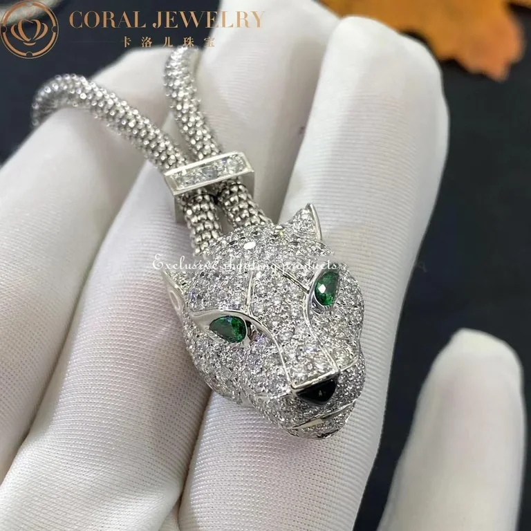 Cartier Panthère de N7408238 Cartier Necklace White Gold Pave Diamond 16