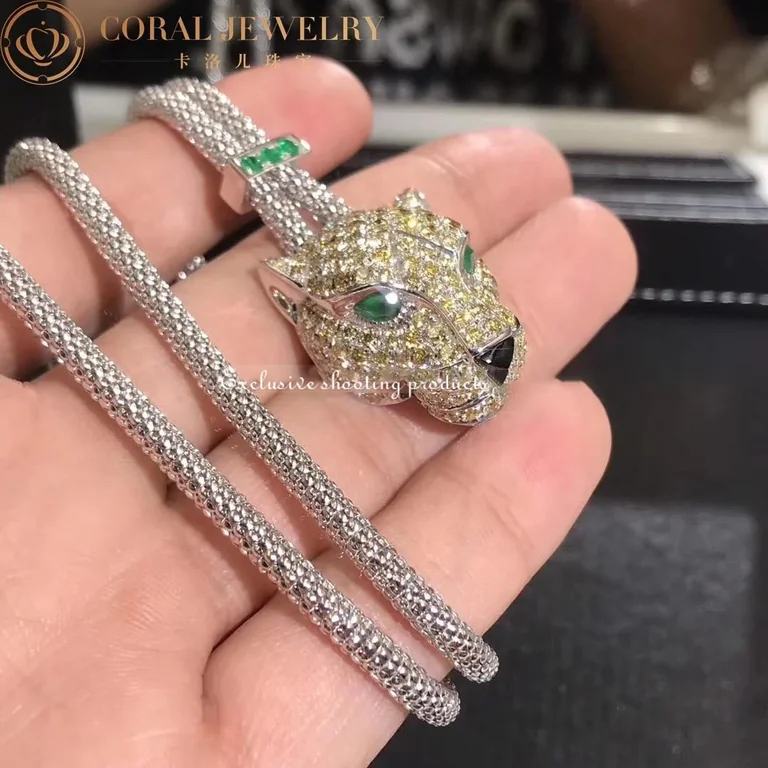Cartier Panthère de Cartier Necklace White Gold Pave Diamond Customized N7408238-Customized 9